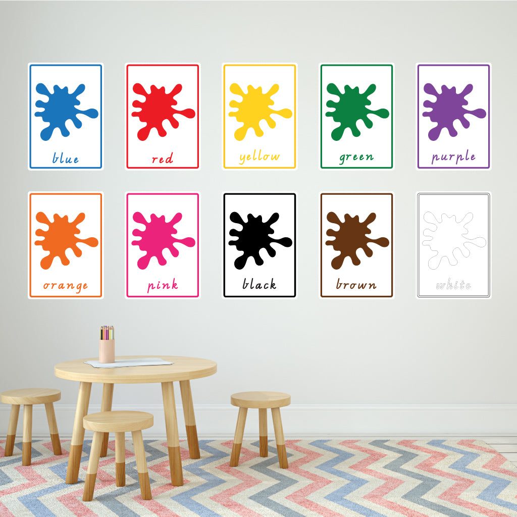 Learning your colors removable wall decals for kids