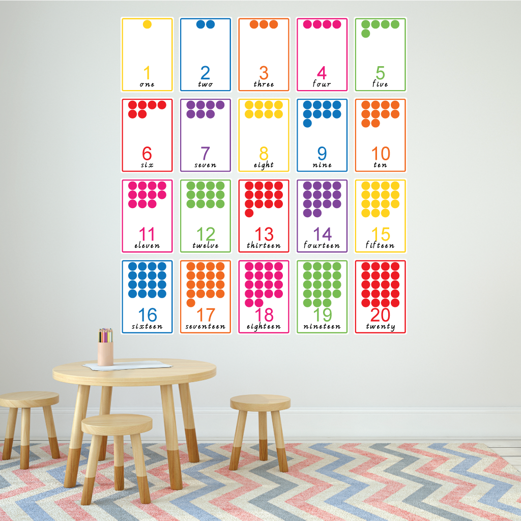 Learning your numbers removable wall decals for kids