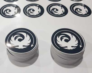 Circle Stickers customized with your company logo printed