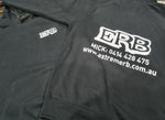 Load image into Gallery viewer, Black hoodie with white text and logo on a plain background
