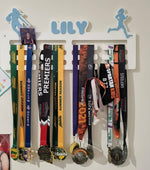 Load image into Gallery viewer, Personalised Custom Medal Holder Hanger Display
