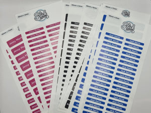School Name Stickers Set