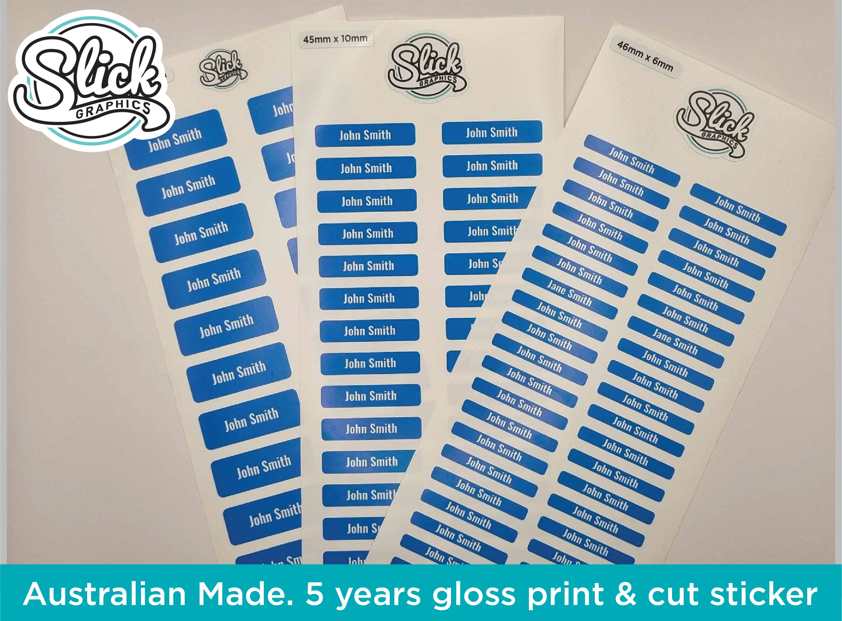 School Name Stickers Set