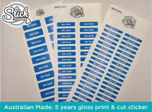 School Name Stickers Set