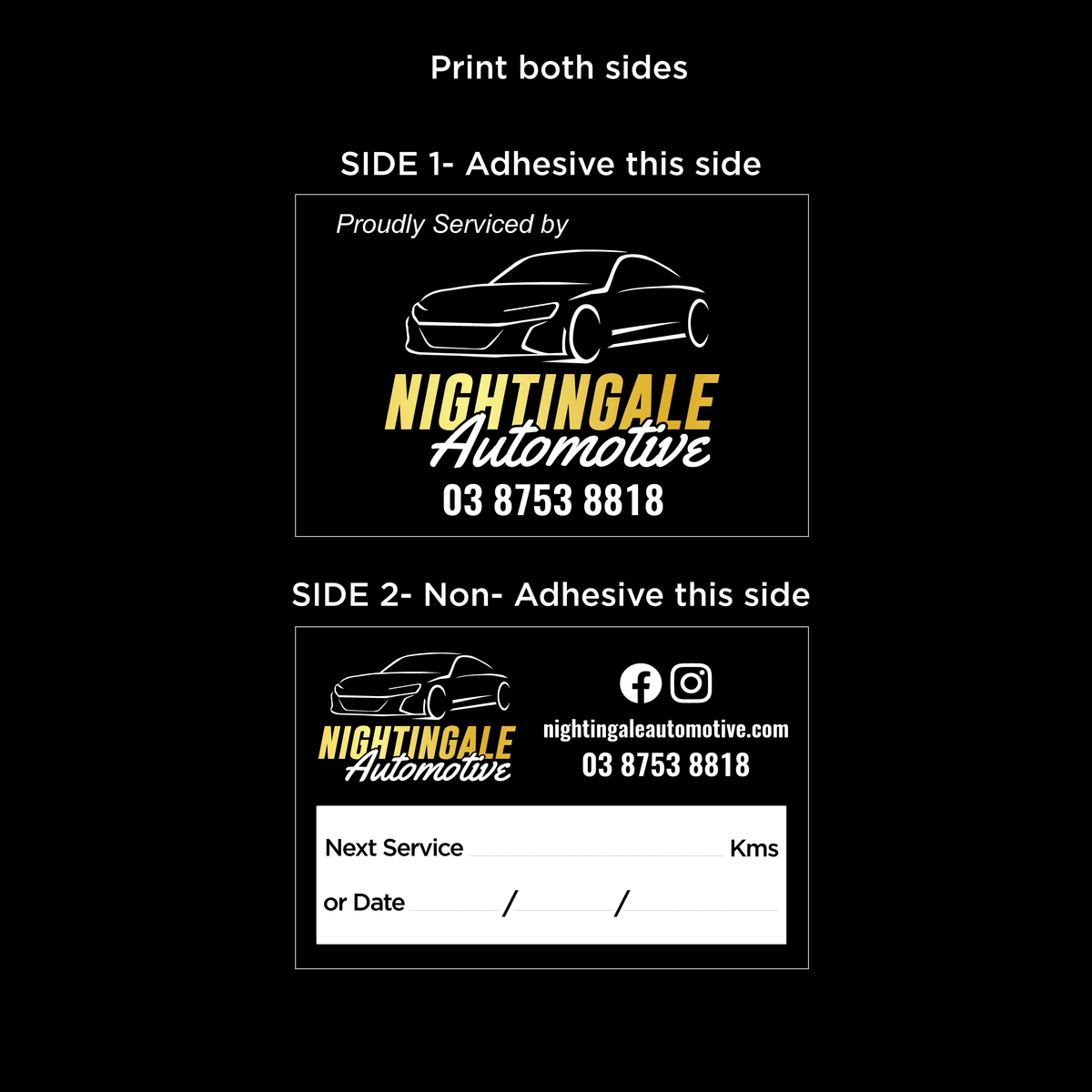 Service Stickers – slickgraphics.com.au