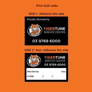 Service Sticker Mechanic double sided and single sided printing