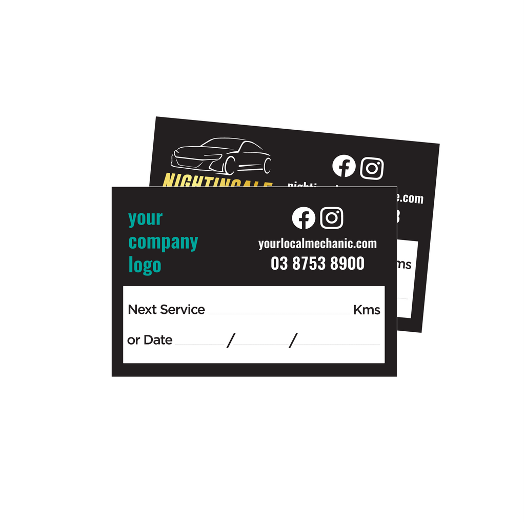 Service Sticker Mechanic double sided and single sided printing