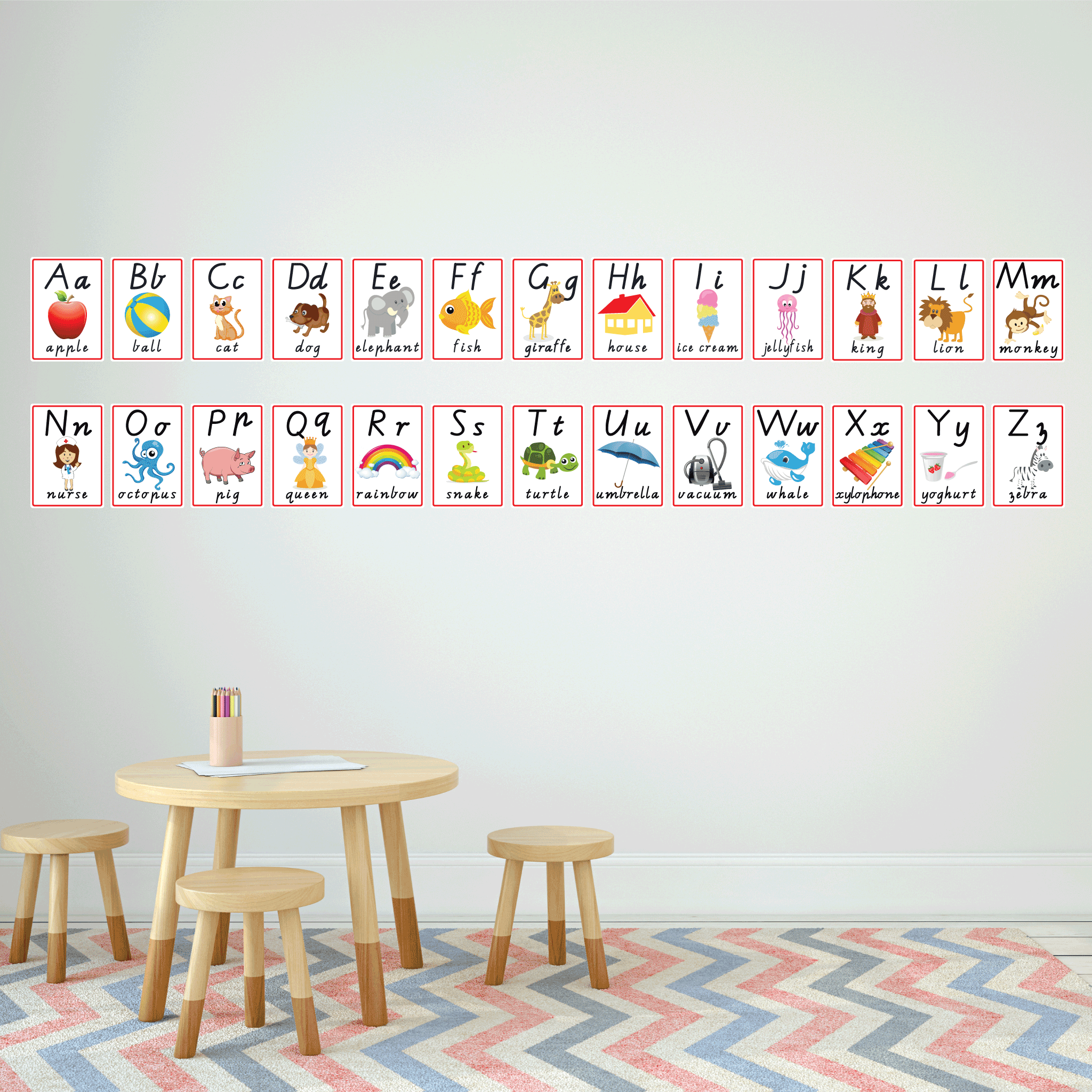 alphabet ABC removable wall decals for kids