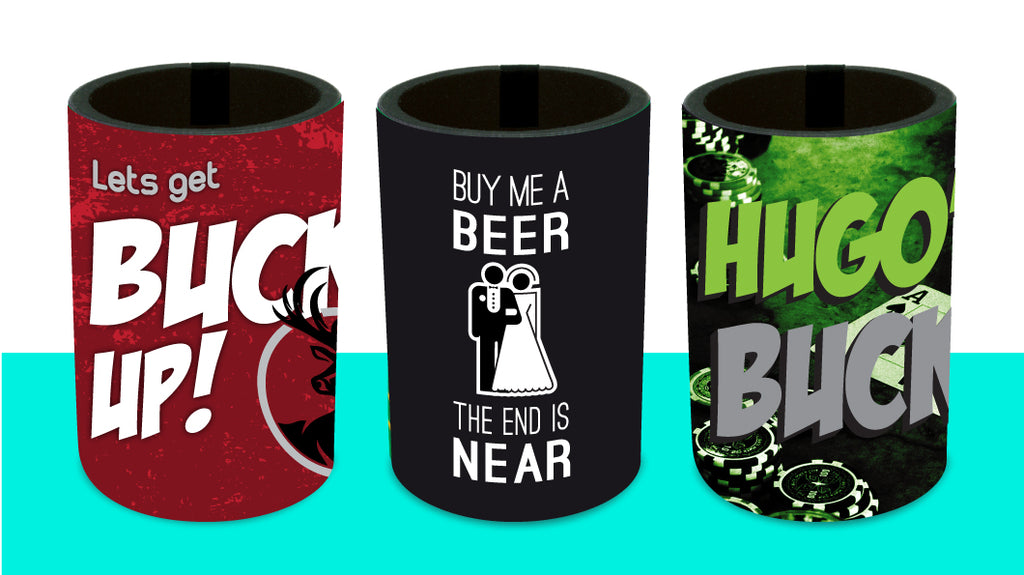 Stubby Coolers Holders Sublimation Printing Melbourne Wedding Bucks Hens events business