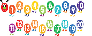 Counting Caterpillar 1 - 20 for Kids Wall Decals