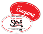 Load image into Gallery viewer, Oval Stickers custom with your company logo printed

