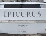 Load image into Gallery viewer, Cut letter self adhesive Vinyl Decals Personalized with your company details boat decals
